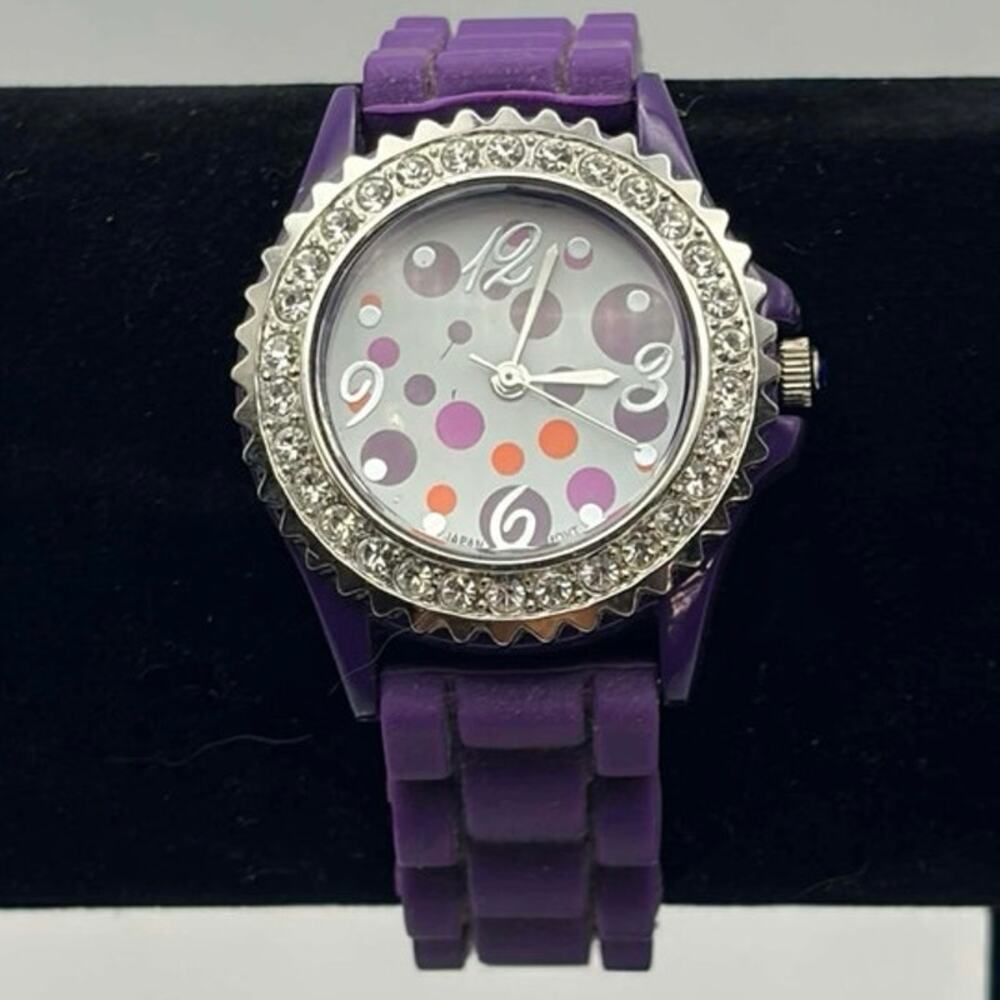Purple Crystal Dot Watch